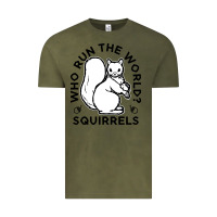 Vintage Olive who run the world squirrels Vintage Tee - linhVisuals