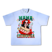 Grape Ice Mama Chingona Skull Urban Heavy Tee - texasbilliewilder