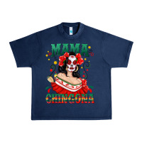 Navy Mama Chingona Skull Urban Heavy Tee - texasbilliewilder