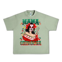 Oil Green Mama Chingona Skull Urban Heavy Tee - texasbilliewilder