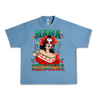 Pebble Blue Mama Chingona Skull Urban Heavy Tee - texasbilliewilder