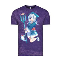 Cloud Purple Gawr Gura Vintage Tee - linhVisuals