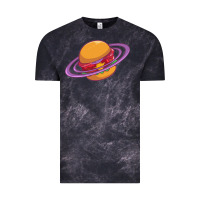 Cloud Black Burger  Saturn Vintage Tee - linhVisuals