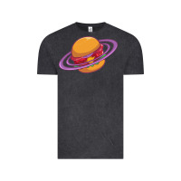 Vintage Black Burger  Saturn Vintage Tee - linhVisuals