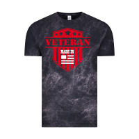 Cloud Black veteran made in usa   military Vintage Tee - linhVisuals