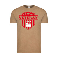 Vintage Coffee veteran made in usa   military Vintage Tee - linhVisuals