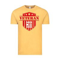 Vintage Mustard veteran made in usa   military Vintage Tee - linhVisuals