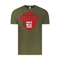 Vintage Olive veteran made in usa   military Vintage Tee - linhVisuals