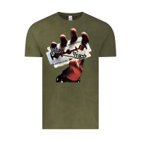 Vintage Olive Judas Of Priest - British Steel Vintage Tee - linhVisuals
