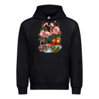 Black Christmas flamingo Urban Hoodie - BarkalooDesign