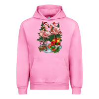 Fuchsia Pink Christmas flamingo Urban Hoodie - BarkalooDesign