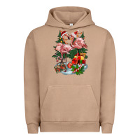 Pigment Burro Christmas flamingo Urban Hoodie - BarkalooDesign