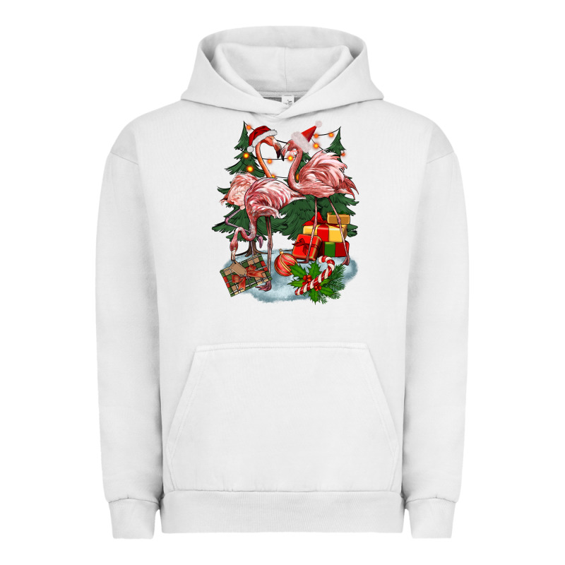 Christmas Flamingo Urban Hoodie by BarkalooDesign | Teevron