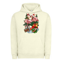 Pigment Pistachio Christmas flamingo Urban Hoodie - BarkalooDesign