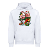 White Christmas flamingo Urban Hoodie - BarkalooDesign