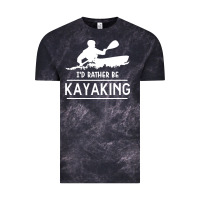 Cloud Black kayaking t  shirt i' d rather be at the lake kayaking t  shirt Vintage Tee - linhVisuals