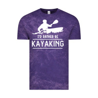 Cloud Purple kayaking t  shirt i' d rather be at the lake kayaking t  shirt Vintage Tee - linhVisuals