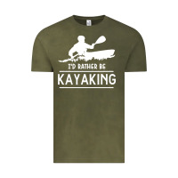 Vintage Olive kayaking t  shirt i' d rather be at the lake kayaking t  shirt Vintage Tee - linhVisuals