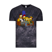 Cloud Black simpson family Vintage Tee - linhVisuals