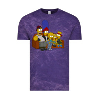 Cloud Purple simpson family Vintage Tee - linhVisuals