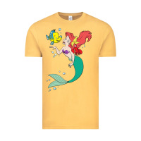 Vintage Mustard ariel mermaid Vintage Tee - linhVisuals