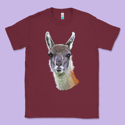 Guanaco Llama Head Classic Tee Designed By Lillyallendesigns