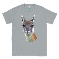 Heather Grey Guanaco Llama Head Classic Tee - LillyAllenDesigns