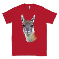 Red Guanaco Llama Head Classic Tee - LillyAllenDesigns