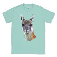 Seafoam Guanaco Llama Head Classic Tee - LillyAllenDesigns
