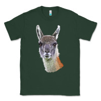 Sports Green Guanaco Llama Head Classic Tee - LillyAllenDesigns