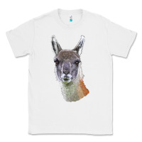White Guanaco Llama Head Classic Tee - LillyAllenDesigns