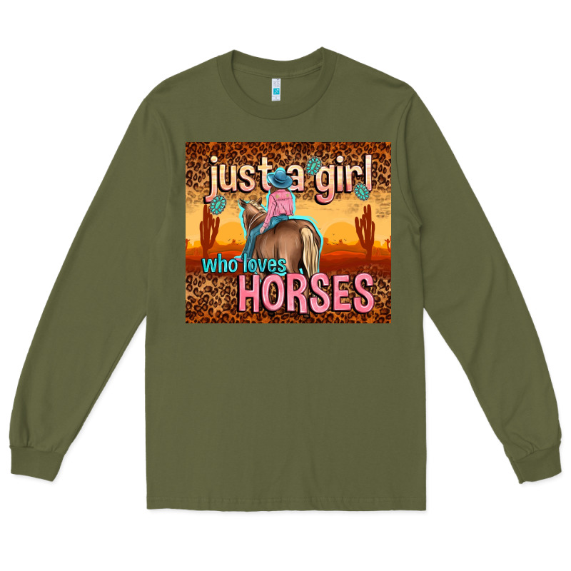 Just A Girl Who Loves Horses Long Sleeve Tee by TumblerDesignByShophia | Teevron