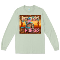 Matcha just a girl who loves horses Long Sleeve Tee - TumblerDesignByShophia