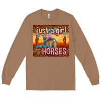 Toasted Coconut just a girl who loves horses Long Sleeve Tee - TumblerDesignByShophia