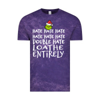 Cloud Purple Loathe Entirely Grinch For Light Hate hate hate happy christmas Vintage Tee - linhVisuals