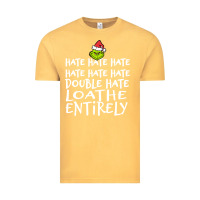 Vintage Mustard Loathe Entirely Grinch For Light Hate hate hate happy christmas Vintage Tee - linhVisuals