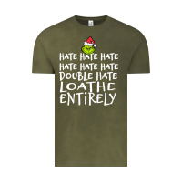 Vintage Olive Loathe Entirely Grinch For Light Hate hate hate happy christmas Vintage Tee - linhVisuals