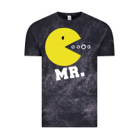 Cloud Black Mr Pacman Vintage Tee - linhVisuals