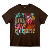 Just A Girl Who Loves Chickens Heavy Core Tee | Teevron