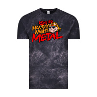 Cloud Black MONDAY NIGHT METAL Vintage Tee - linhVisuals