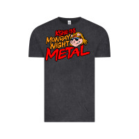 Vintage Black MONDAY NIGHT METAL Vintage Tee - linhVisuals
