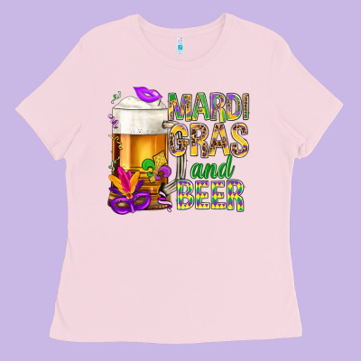 Mardi Gras And Beer Ladies Tee Designed By Bundleandbundleshop
