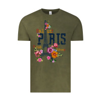 Vintage Olive PARIS Vintage Tee - linhVisuals