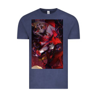 Vintage Denim hazbin, hazbin hotel alastor, jeby,angel dust, demon Vintage Tee - linhVisuals