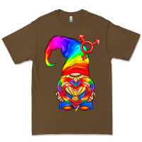 Cacao LGBTQ+ Pride Gnome With Heart Balloon Premium Tee - BundleAndBundleShop