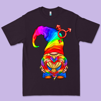 Lgbtq+ Pride Gnome With Heart Balloon Premium Tee Designed By Bundleandbundleshop