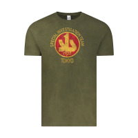Vintage Olive japanese police swat sit tokyo special investigation Vintage Tee - linhVisuals