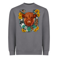 Storm western leopard cowhide cow horseshoe Heavyweight Sweatshirt - OliviaCreatesArt