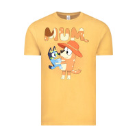 Vintage Mustard Bluey Mum Vintage Tee - linhVisuals