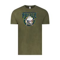 Vintage Olive motorcycle police law enforcement Vintage Tee - linhVisuals